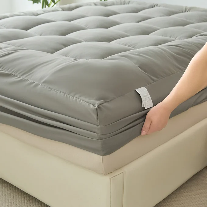 Plush Cooling Mattress Topper Gray — image 4