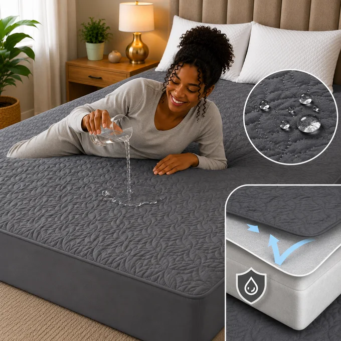 Premium Quilted Waterproof Mattress Protector — image 2